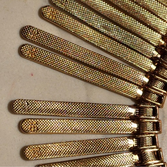 ALDO Polished and Textured with Numbers Gold Toned Necklace - Picture 12 of 14